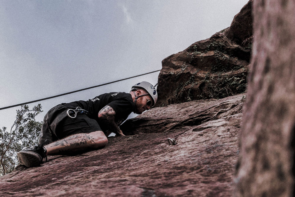 Facing the rock face
