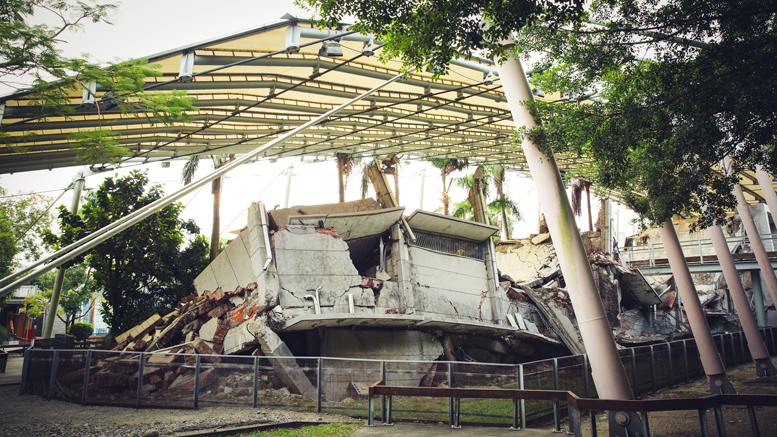 Building destroyed by the September 21 Earthquake