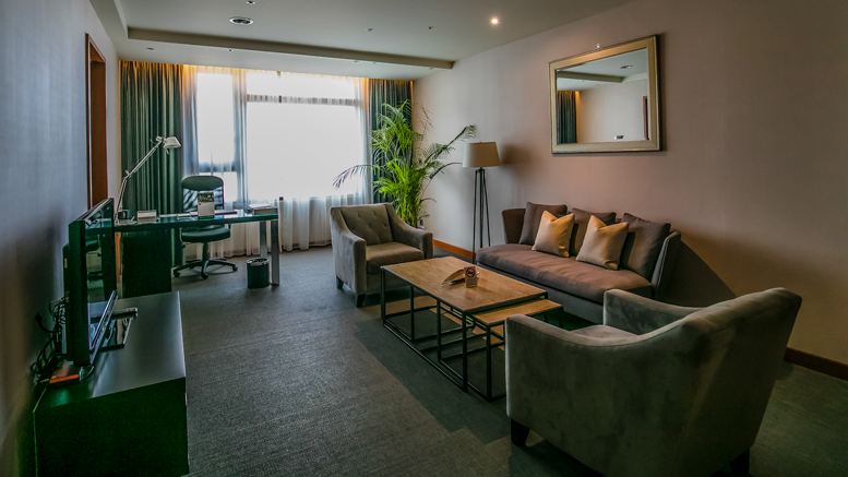 Living room of business suite